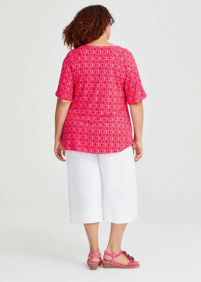 Shop Plus Size Natural Ivy Cold Shoulder Top in Multi Taking Shape NZ