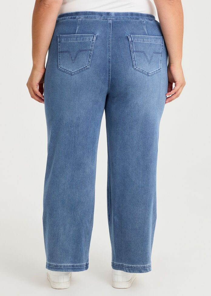 Petite Travel Wide Leg Jean, , hi-res
