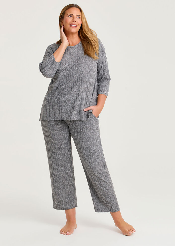 Cosy Rib Marle Lounge Top, , hi-res