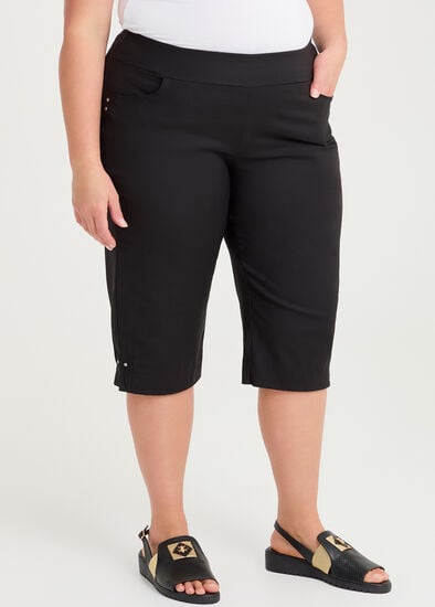 Plus Size Petite Editorial Pocket Long Short