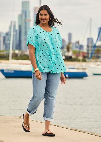 Plus Size Denim Spot Outfit