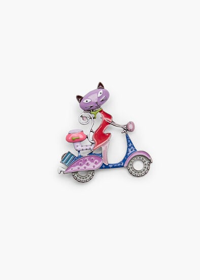 Vespa Cat Brooch