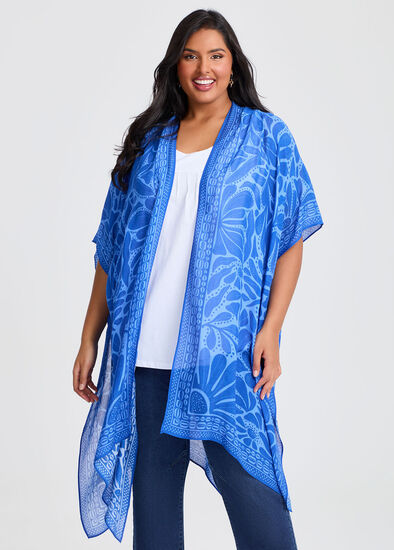 New Abstract Cape Kimono