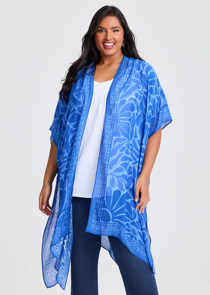 New Abstract Cape Kimono, , hi-res