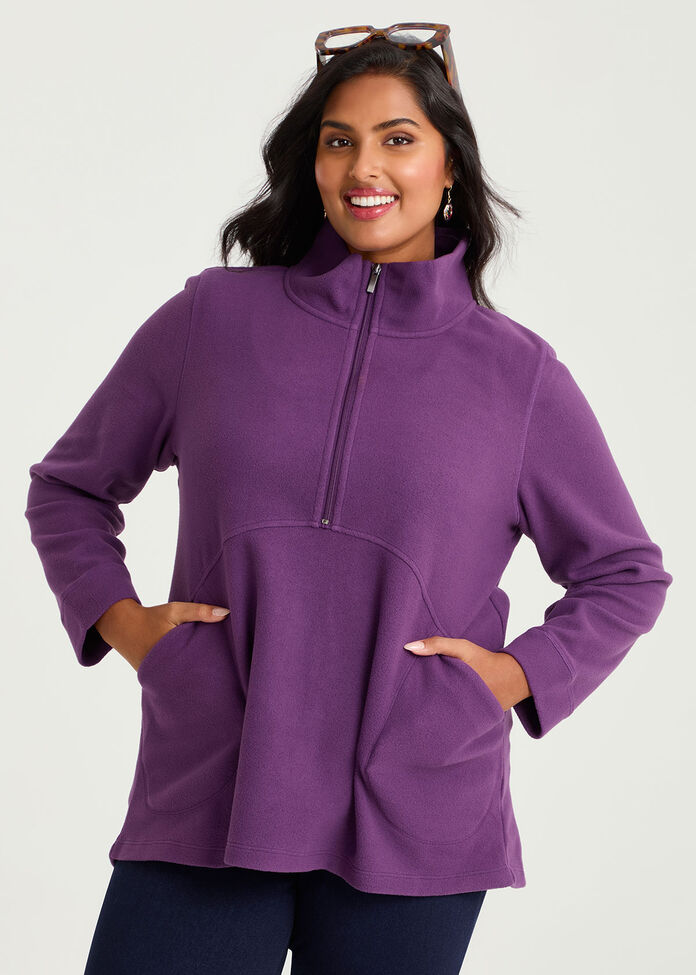 Polar Fleece 1/2 Zip Top, , hi-res