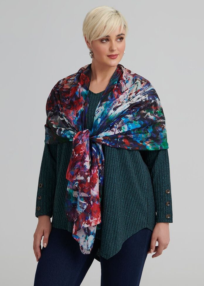 Forest Lake Silk Scarf, , hi-res