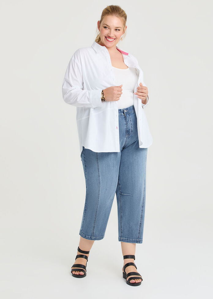 Cotton Oversized Shirt, , hi-res