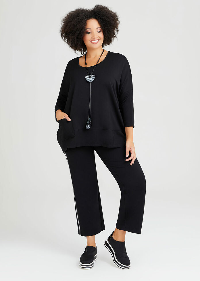 Shop Plus Size Bamboo Ponte Day To Day Top in Black | Sizes 12-30 ...