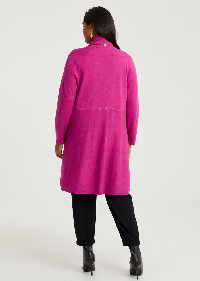 Longline Natural Cardigan, , hi-res