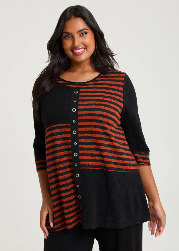 Swirl Spliced Snug Tunic, , hi-res
