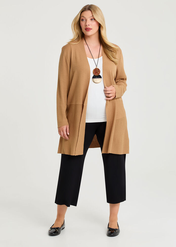 Peplum Milano Natural Cardigan, , hi-res