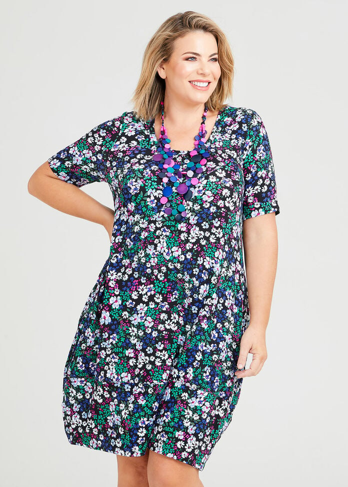 Shop Plus Size Bamboo Brighter Days Dress in Multi | Sizes 12-30 ...
