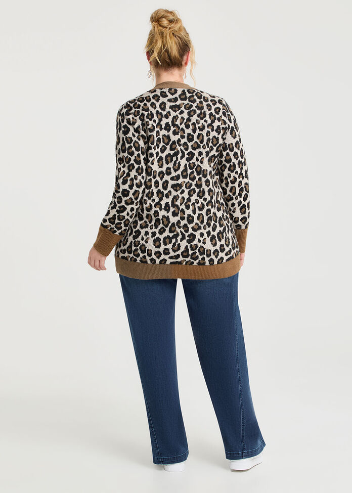 Animal Button Through Cardigan, , hi-res