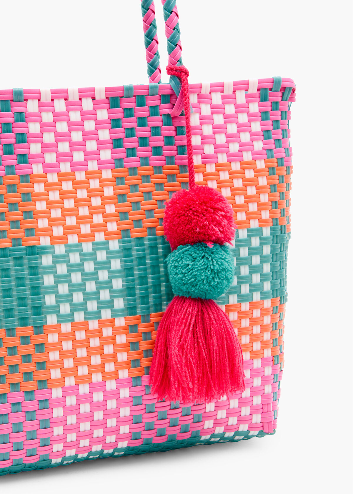 Basket weave tote bags top