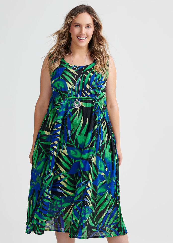 Shop Plus Size Cotton Palmita Dress in Multi | Taking Shape AU