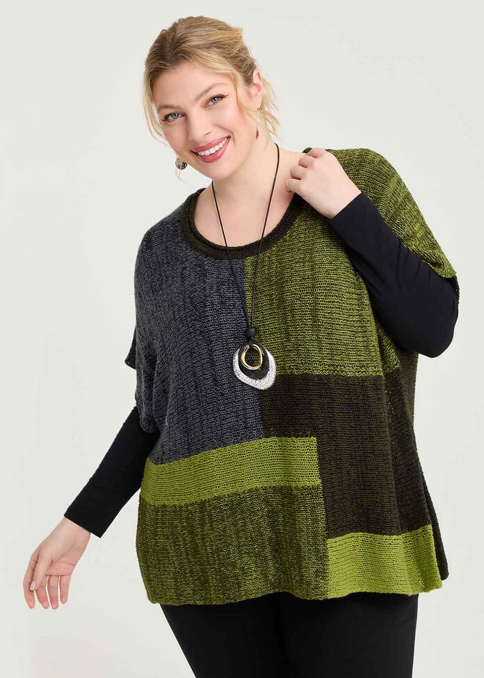 Colour Block Knit Jumper, , hi-res