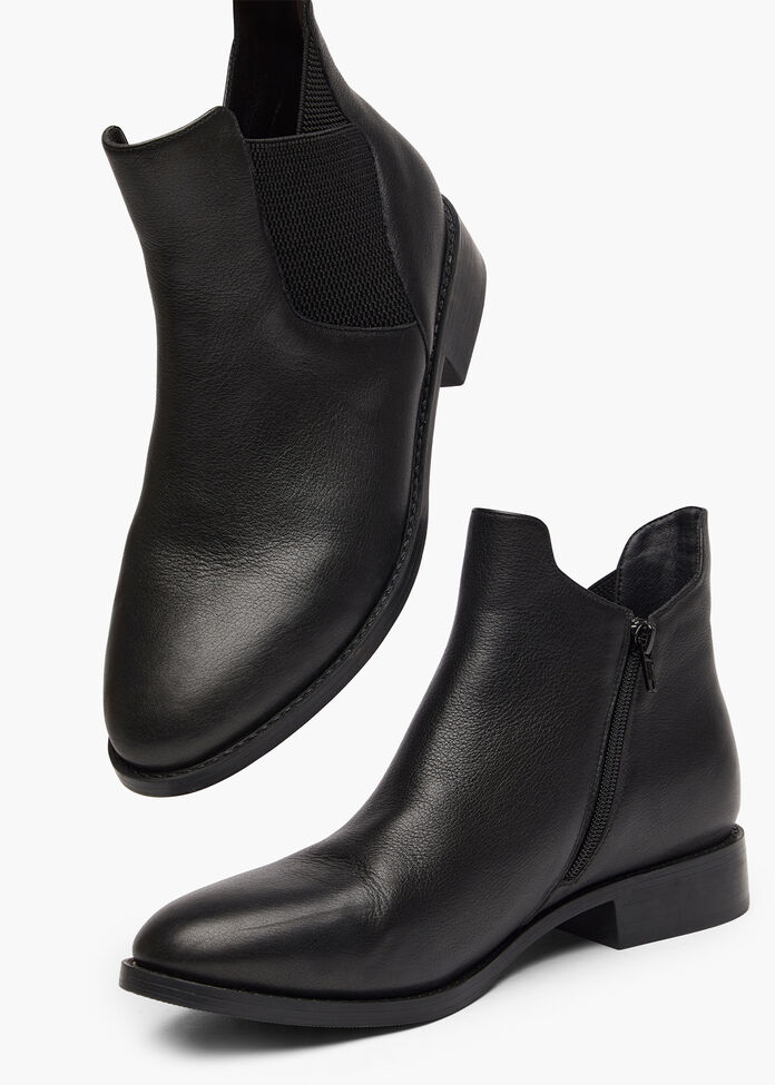 Orthotic Leather Ankle Boot, , hi-res
