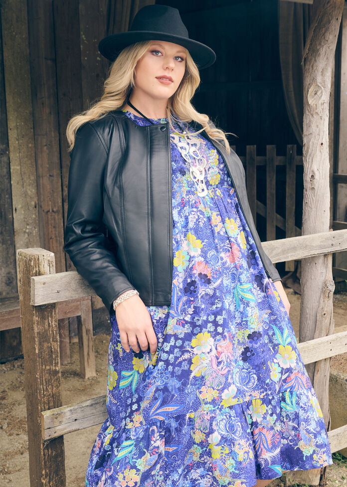 Shop Plus Size Natural Mystical Floral Dress, Multi Taking Shape AU