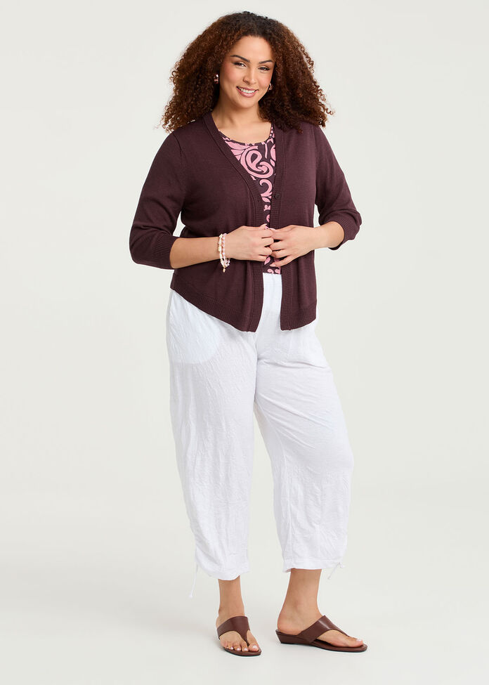 Natural Hazel Paisley Top, , hi-res
