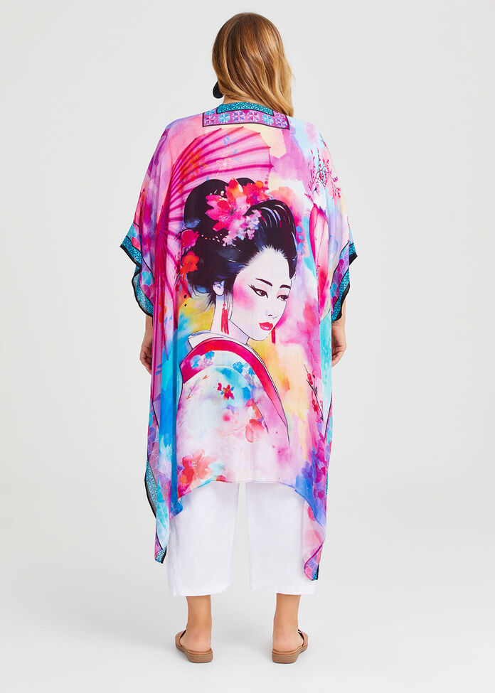 Geisha Cape Kimono, , hi-res
