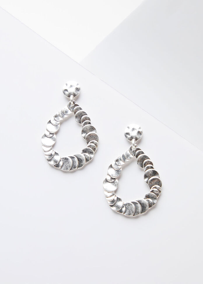 Silver Teardrop Earring, , hi-res