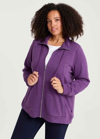 Plus Size Funnel Neck Active Jacket