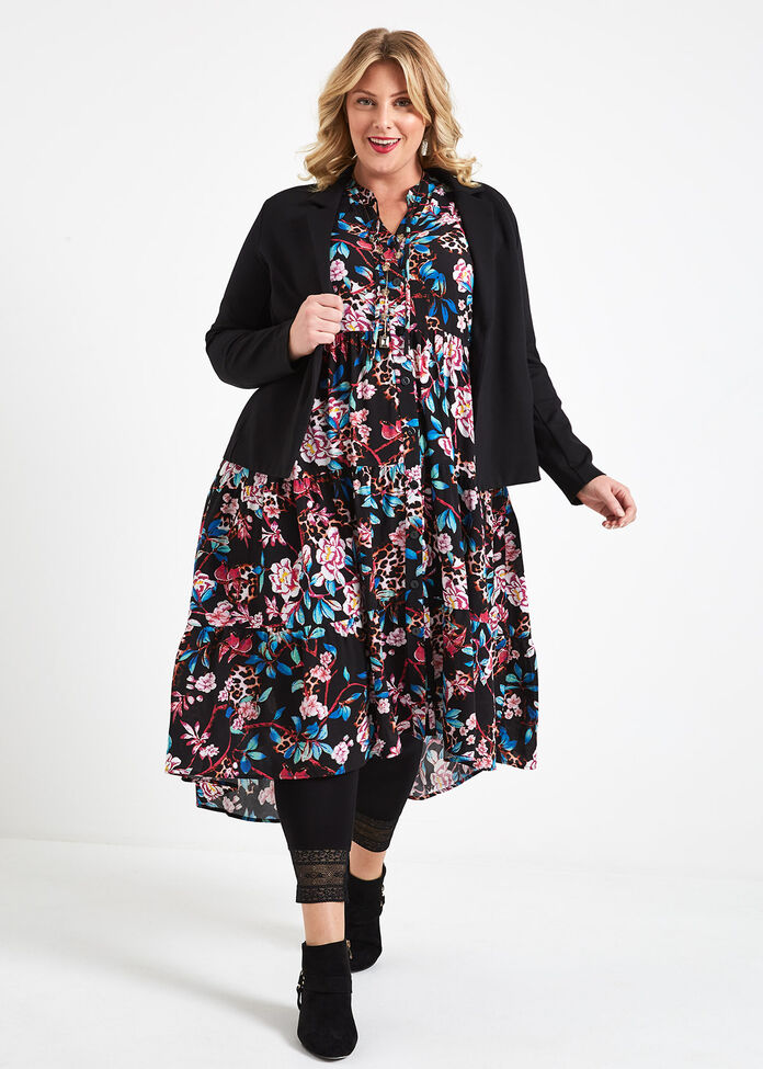 Shop Plus Size Bamboo Summer Rose Tier Dress in Floral | Sizes 12-30 ...