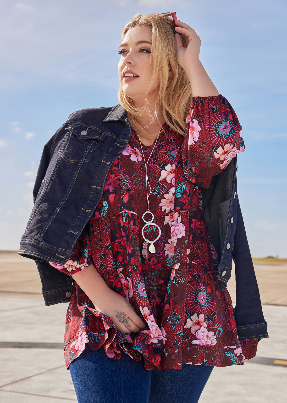 Plus size new arrivals boho tops