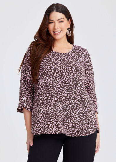 Plus Size Button Detail Luna Top