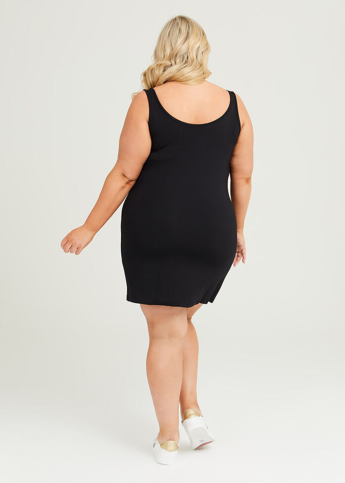 Shop Plus Size Bamboo Two Way Slip Dress in Black | Sizes 12-30 ...