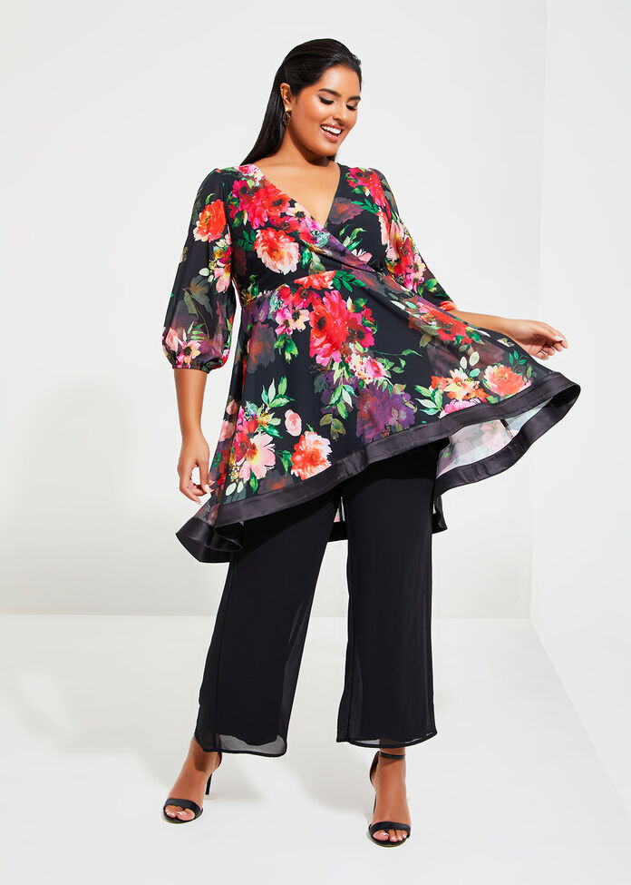 Cassis Chiffon Hi-lo Tunic, , hi-res