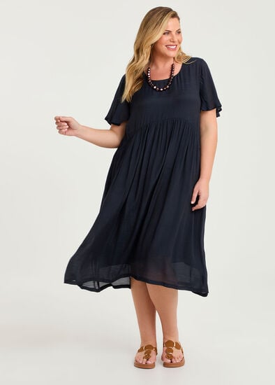 Plus Size Christine Floaty Sleeve Dress