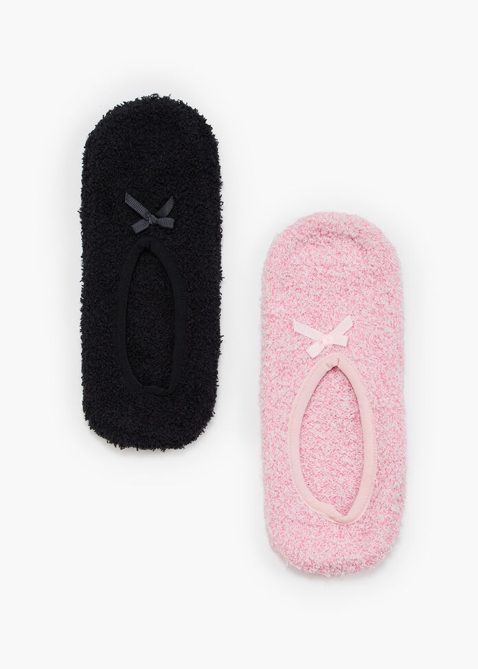 2 Pack Cozy Slip On Socks, , hi-res