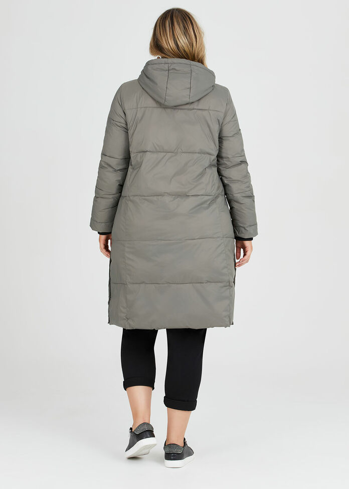 Shop Plus Size Long Line Puffer Jacket in Black | Taking Shape AU