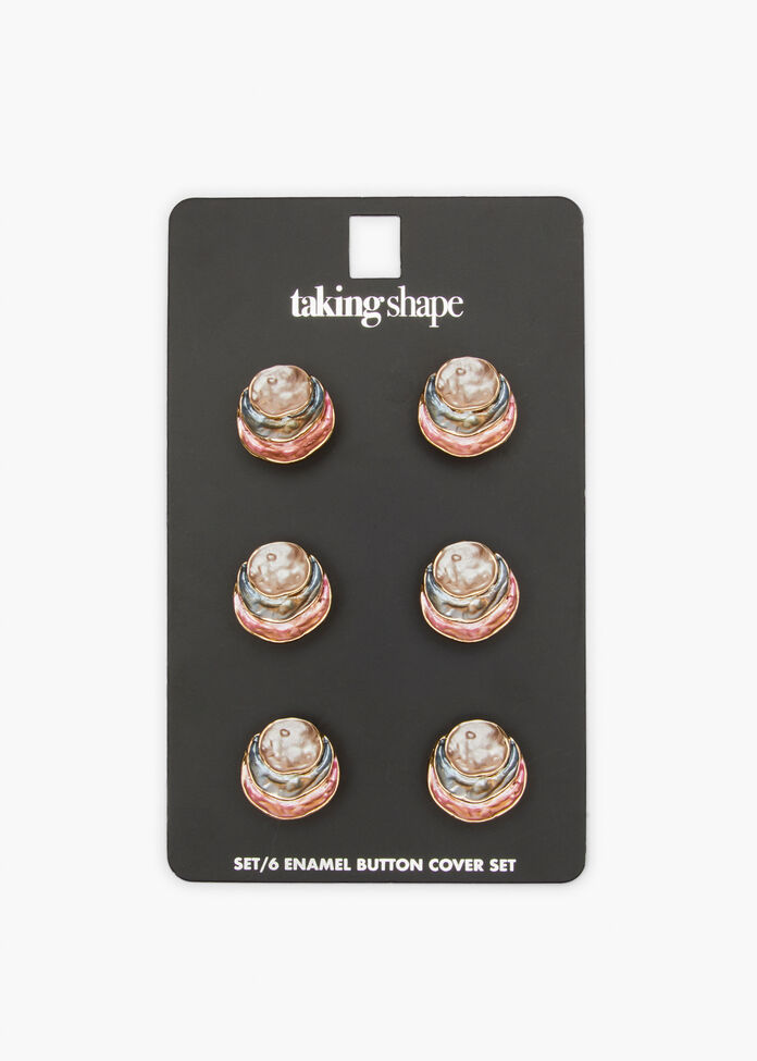 Enamel Button Cover Set, , hi-res