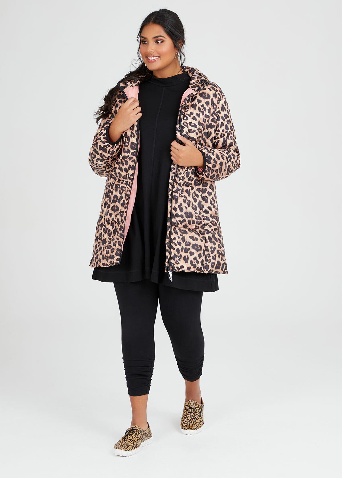 Leopard tights store plus size