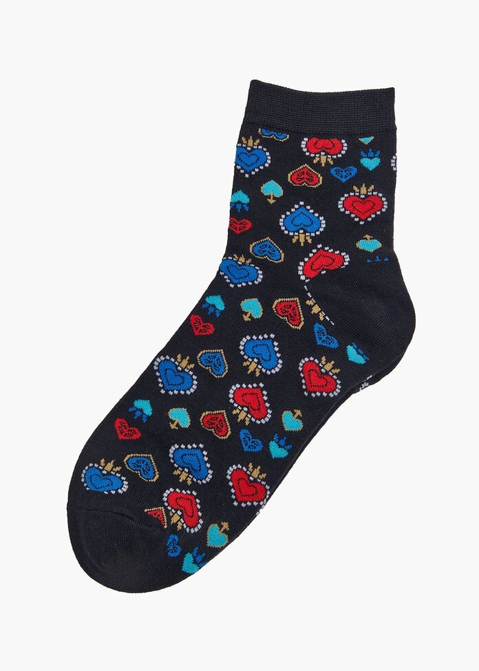 I Love You Cotton Socks, , hi-res