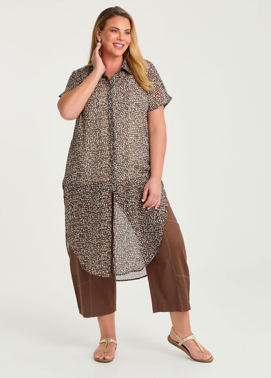 Plus Size Willow Chiffon Shirt Duster