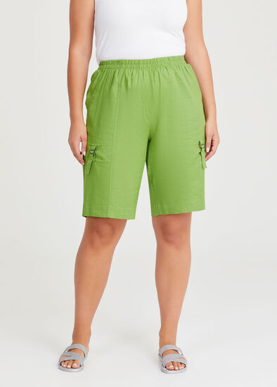 Plus Size Linen Bamboo Bermuda Short