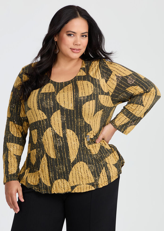 Foil & Bamboo Crush Top, , hi-res