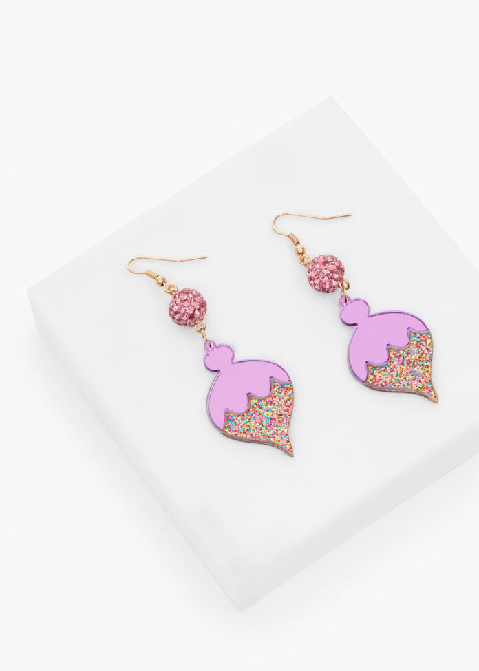 Christmas Bauble Earrings, , hi-res