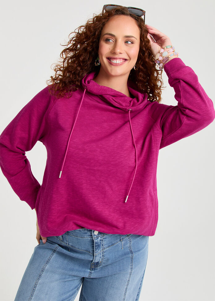 Drawstring Collar Sweat, , hi-res