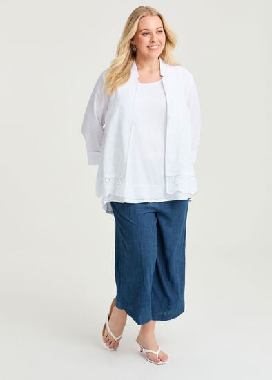 Plus Size Petite Natural Stella Wide Leg Pant
