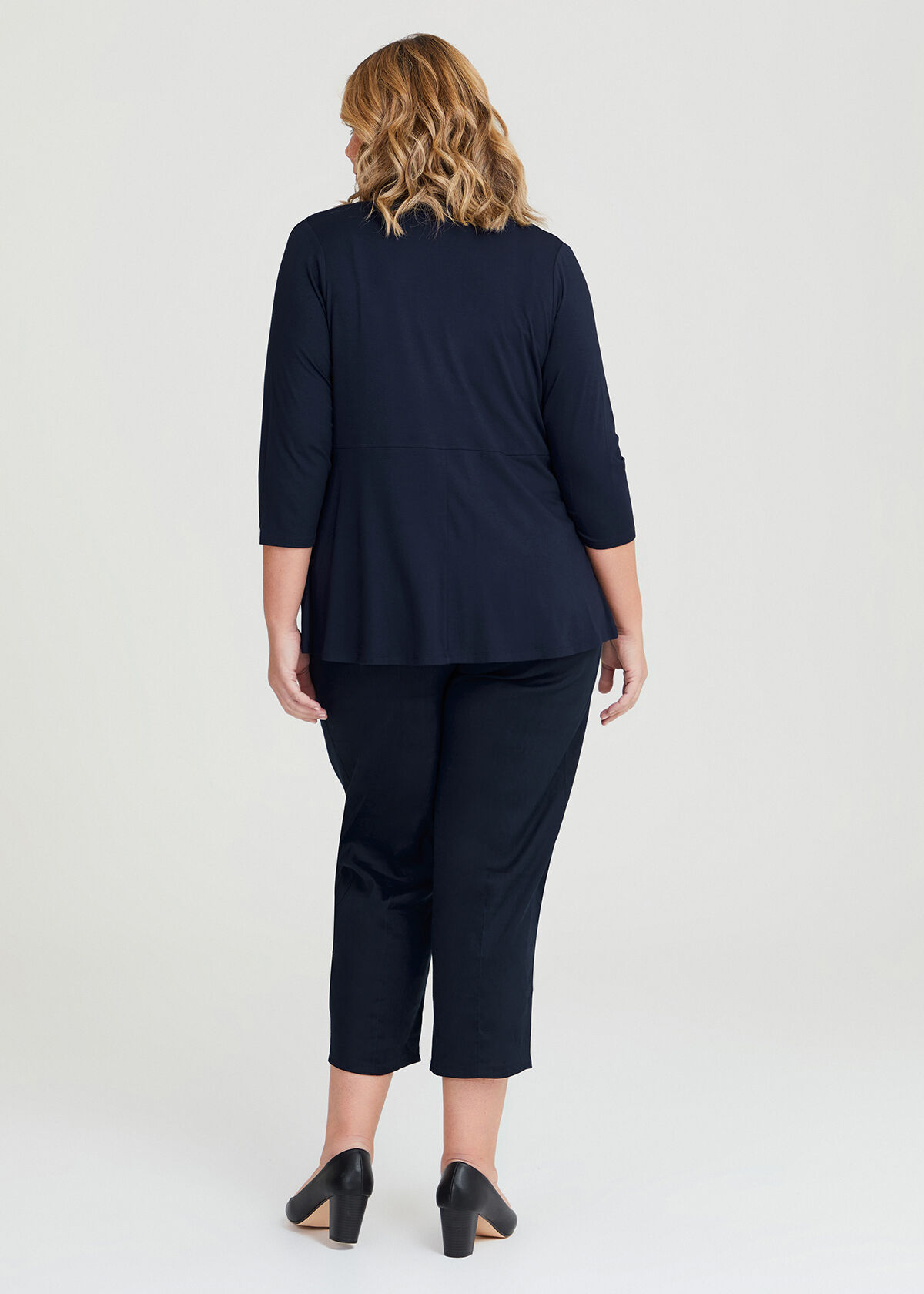 Plus size navy clearance blue pants suit