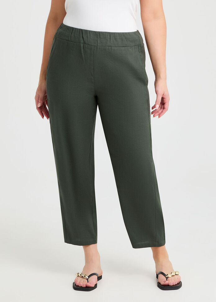 Stretch Linen Bella Pant, , hi-res