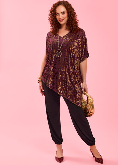 Plus Size Harem Tapered Evening Pant