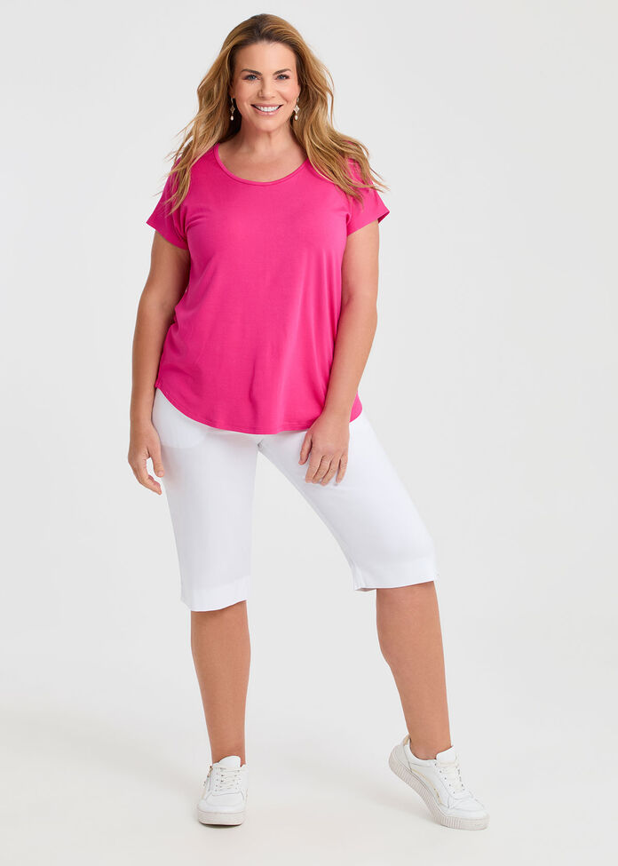 Natural Round Neck Everyday T-shirt, , hi-res