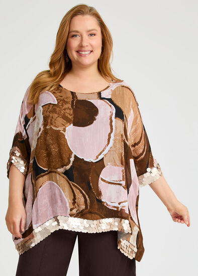 Plus Size Sheer Bliss Natural Top