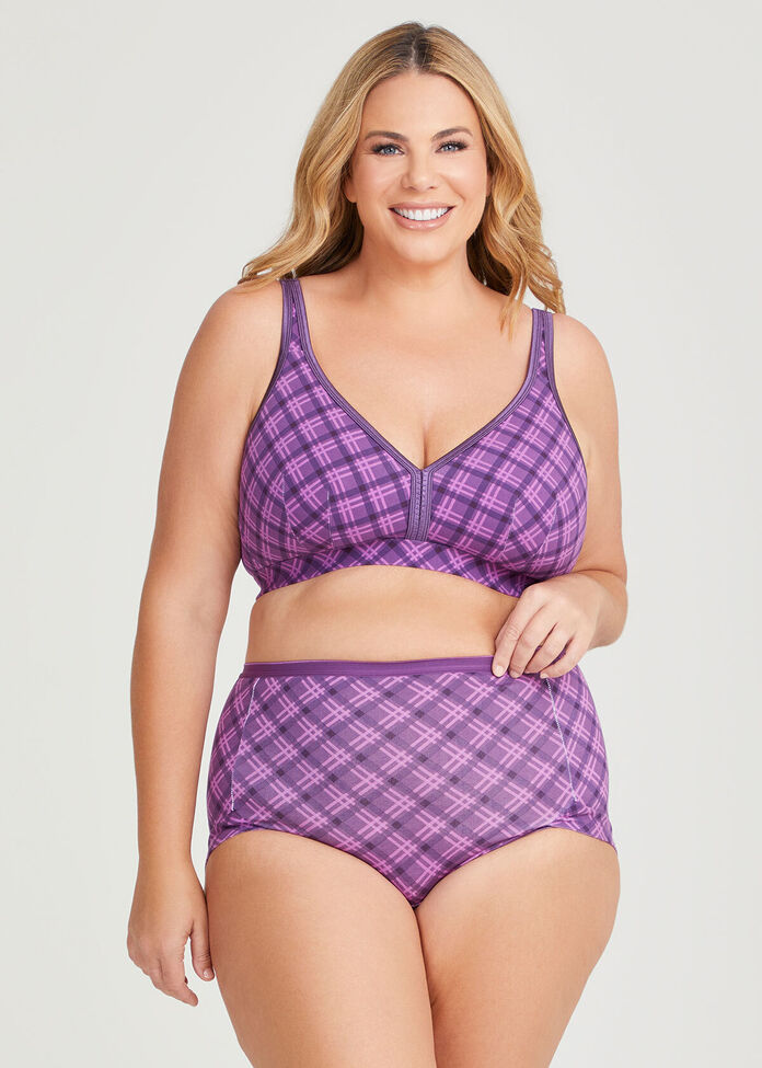 Shop Plus Size Wirefree Cotton Soft Cup Bra in Multi