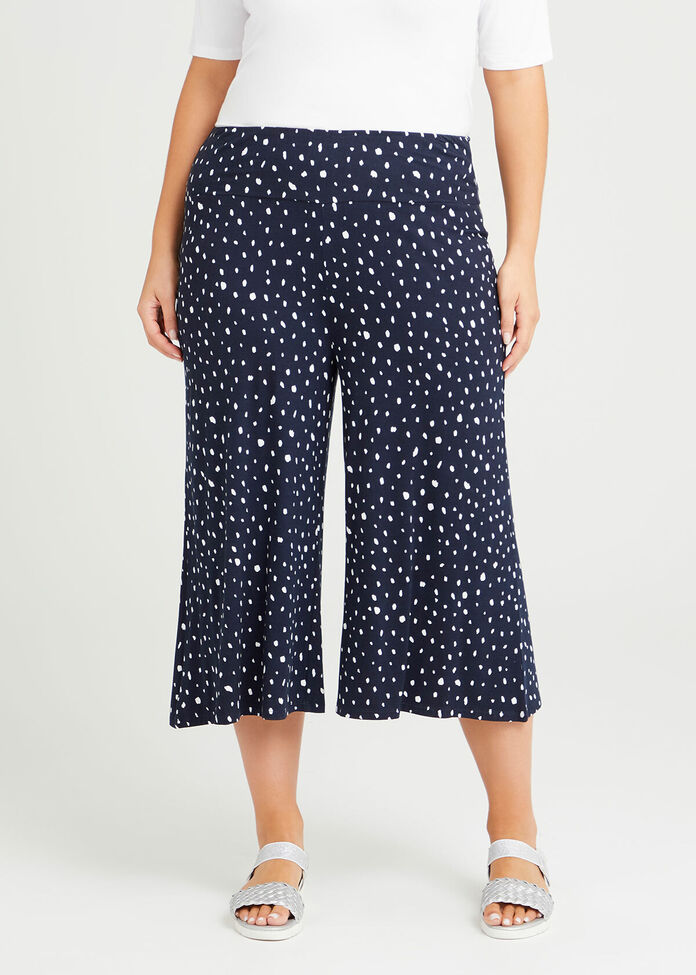 Shop Plus Size Bamboo Spot Crop Pant in Print | Sizes 12-30 | Taking ...